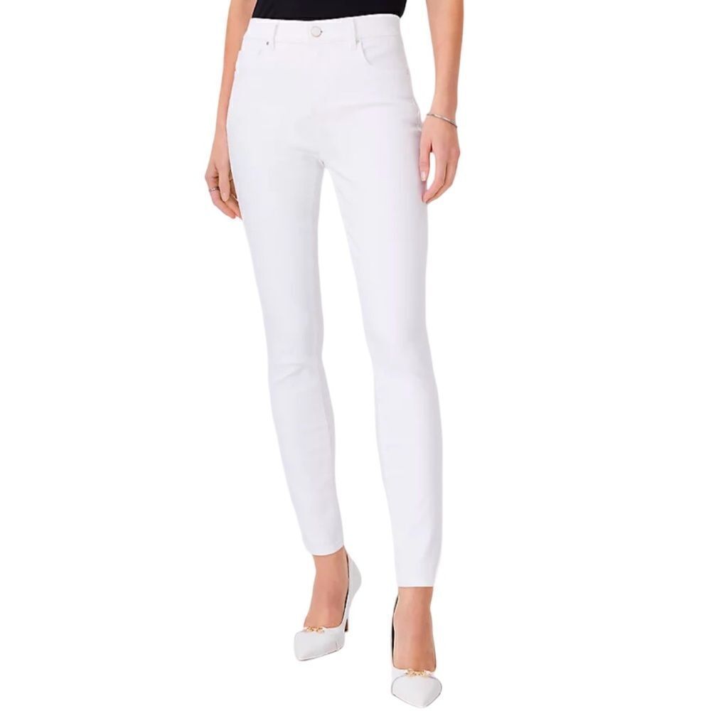 Ann Taylor Petite The Skinny In Curvy Mid- Rise Jeans Size 14P White NWT